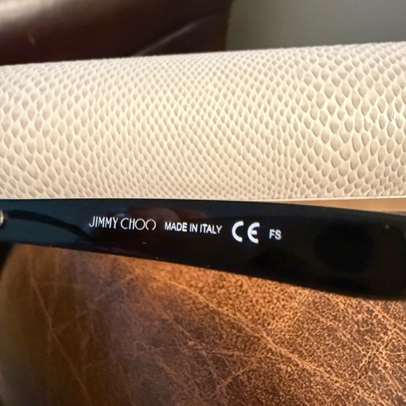 Jimmy Choo Black Stainless Steel Designer Eyeglasses New
